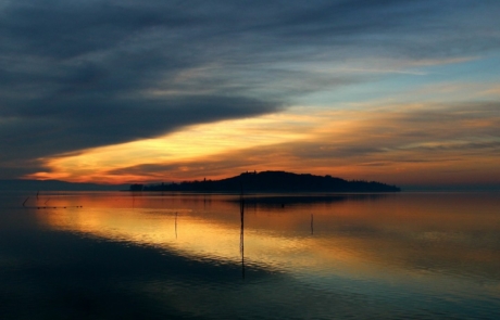 La via del trasimeno - tramonto da San Feliciano