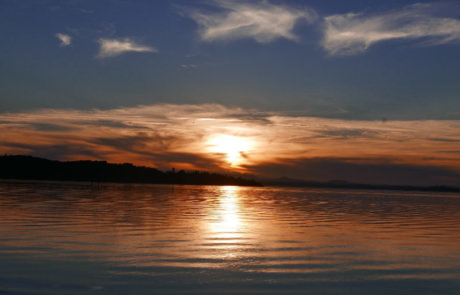 La Via del Trasimeno prima tappa San Savino tramonto